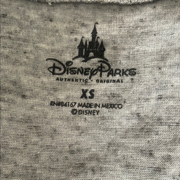 Disney Parks Women’s Heather Gray V-neck T-Shirt size (XS). - Picture 5 of 8